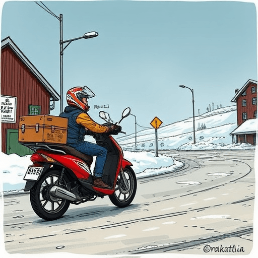 Nyskapning i Flåklypa: Rallkattlia Vel innfører motorisert postlevering – med uventet bifangst 5 Flåklypa oppfinnelse: Motorisert postvespa skyter brev mot vedskjul