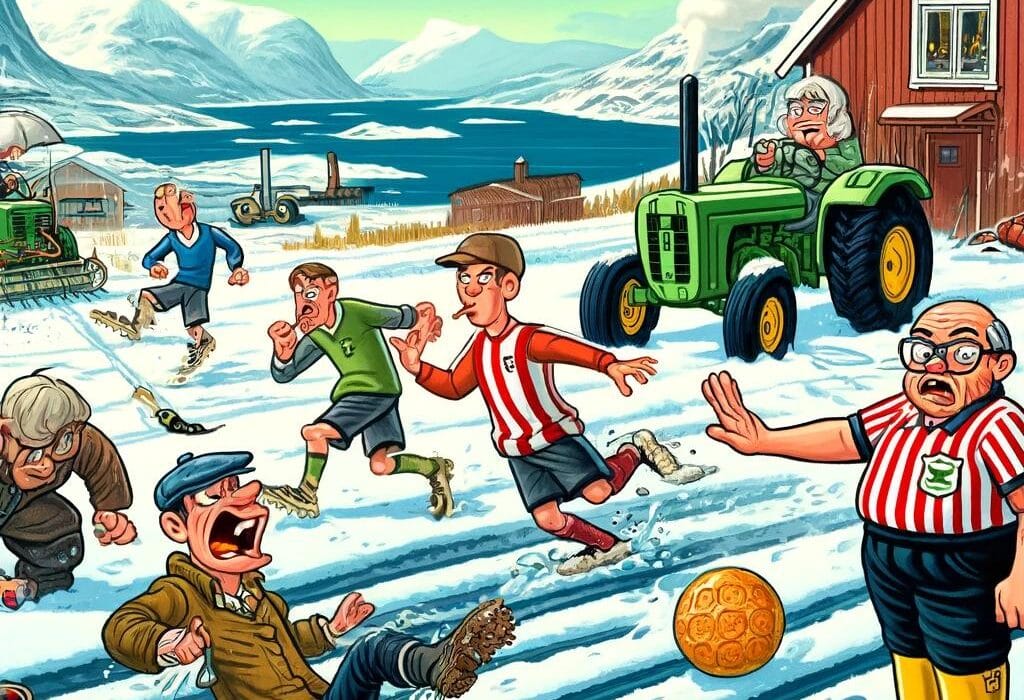 Kampens hete og traktordekkets tale – Då Solungen FK slo hjørneflagget med vilje 5 Overdrevet lokalidrett i kamp med vaffelspising og dommer i gummistøvler